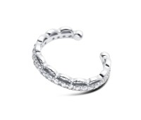 Beautiful CZ Silver Ear Cuff EC-1250